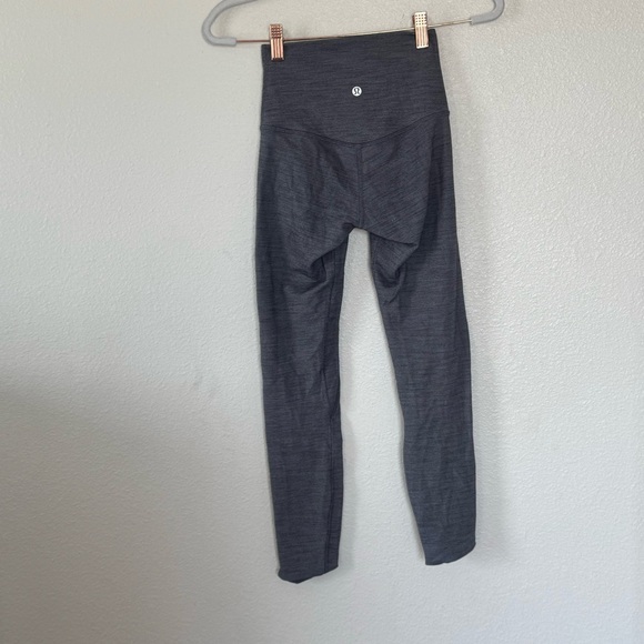 Lululemon Align SHR Nulu Gray High Rise Crop Leggings 2 $98 - Picture 5 of 10